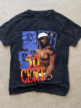 Black 50 Cent Graphic Short Sleeve Tee